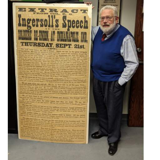 Flynn with Rare Giant 1876 Broadside