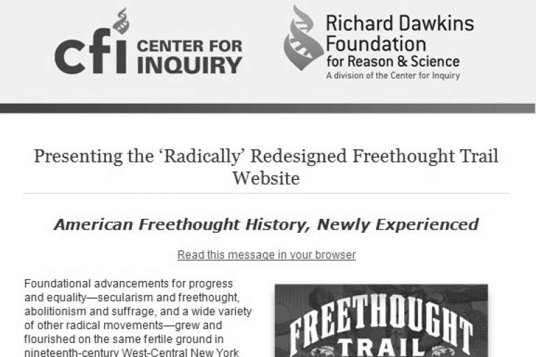 Presenting the 'Radically' Redesigned Freethought Trail Website
