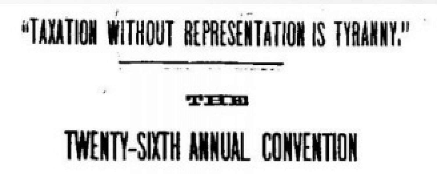 Twenty-Sixth NY State Suffrage Convention