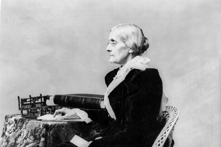 Susan B. Anthony Debates a Local Attorney on Suffrage