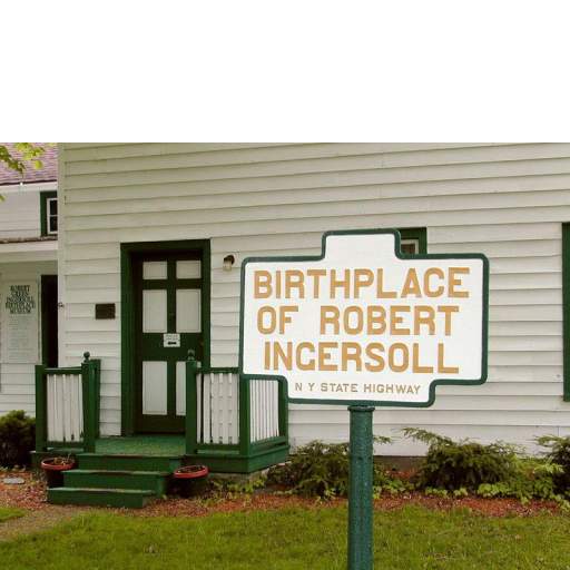 Sign for R.G. Ingersoll Birth Place Museum