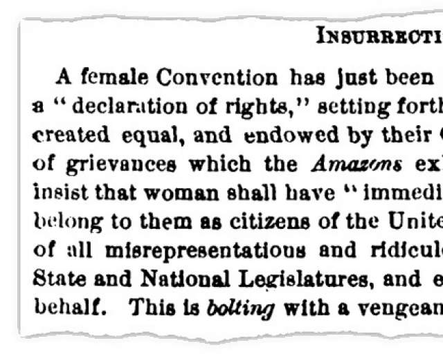 Woman's Rights Convention at Seneca Falls