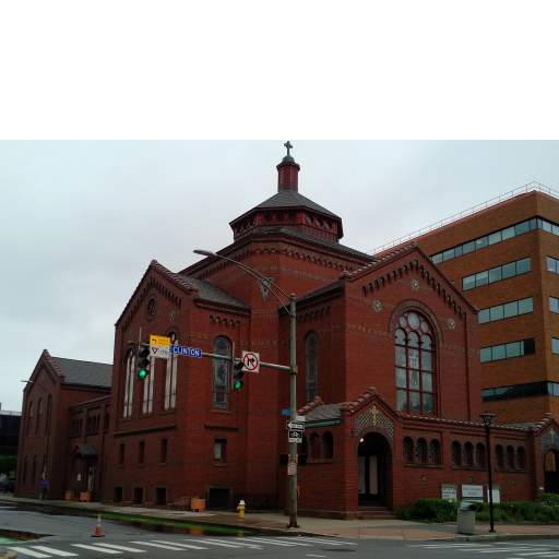 New First Universalist Church, three-quarter view